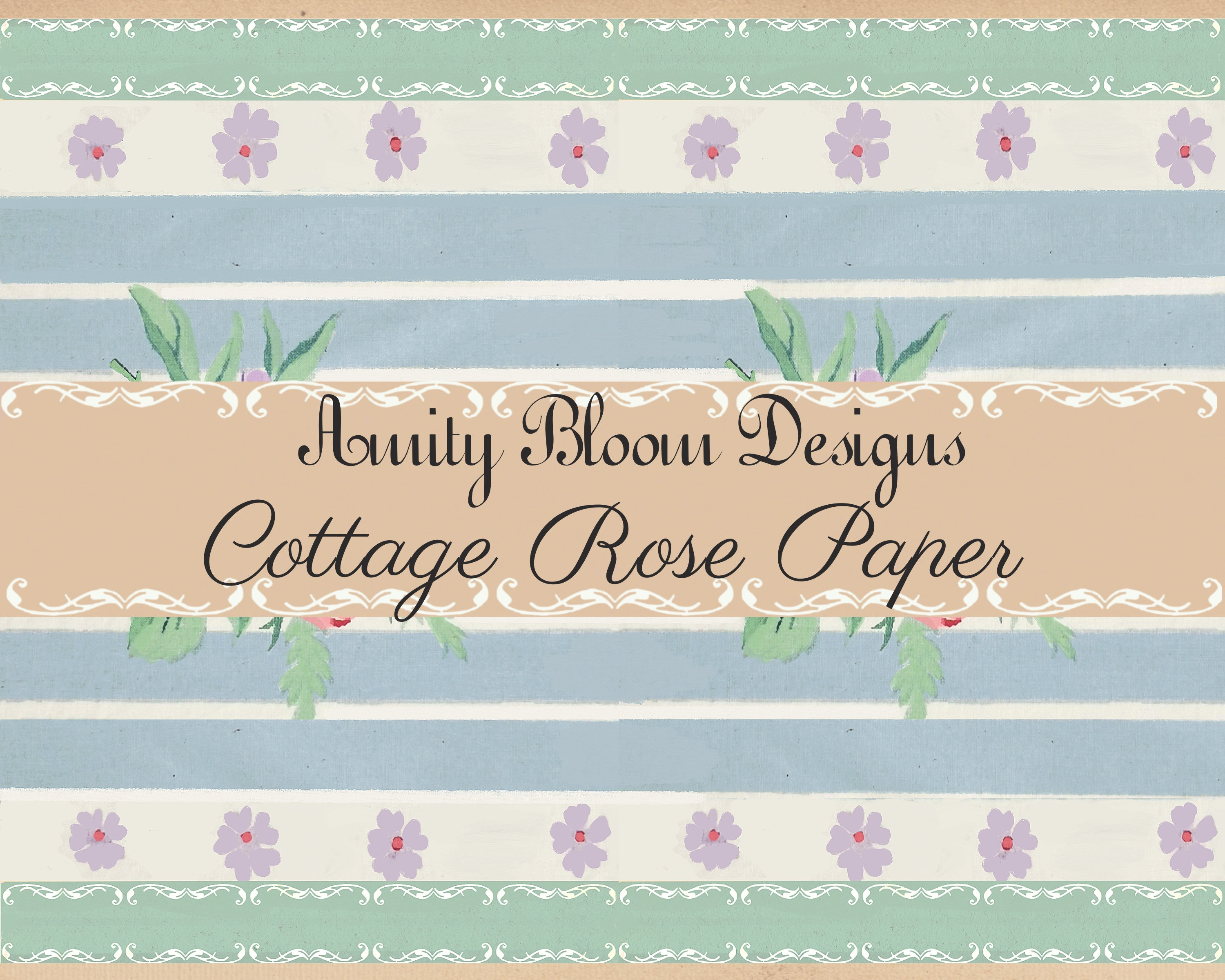 Cottage Rose Paper | Decorative Antique Papers | Vintage Papers - Etsy