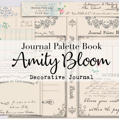 Vintage Journal Palette Book Ephemera & Pages Etsy
