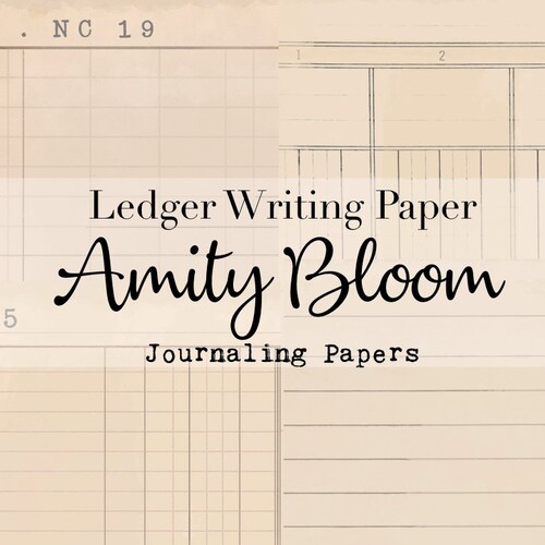 Printable Ledger Paper Ledger Book Digital Ledger Paper Etsy