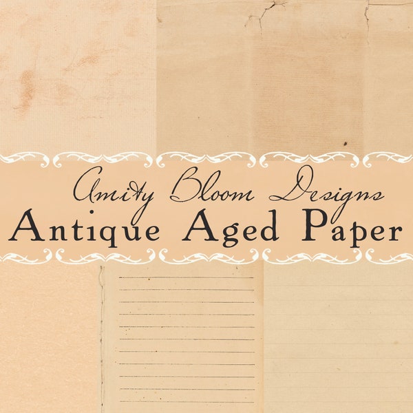 Antique Aged Background Papers | Tea Stained Papers | Vintage Paper Background