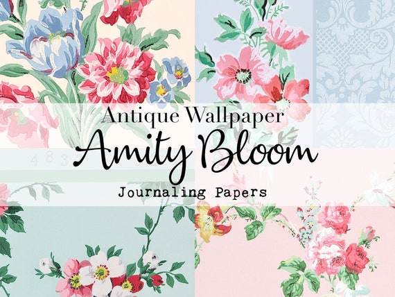 Antique Floral Wallpaper Journaling Papers Digital Etsy Antique Floral Wallpaper Journaling Papers Digital Etsy