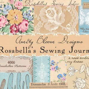 Rosabella's naaidagboekkit | Antiek decoratief papier | Journalingkit