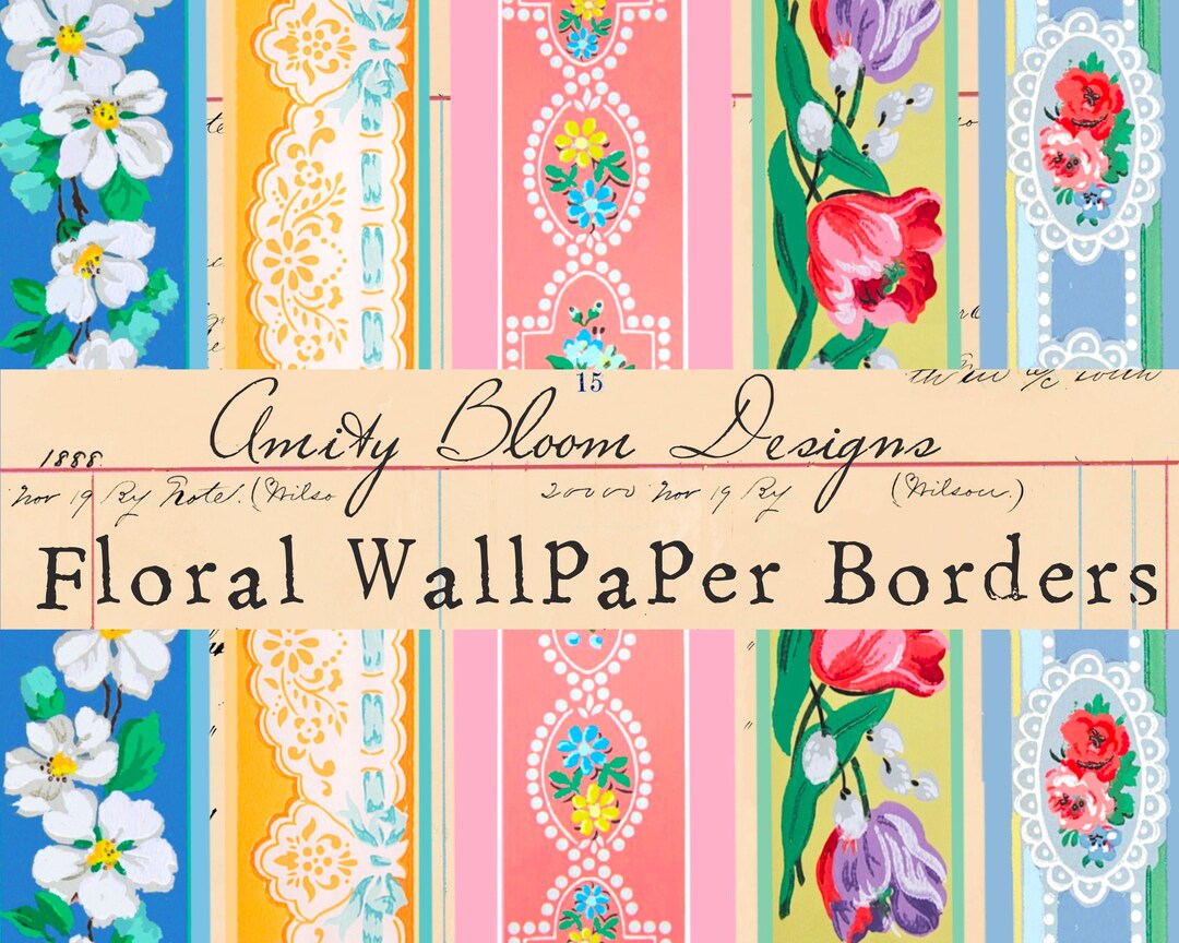 Floral Wallpaper Border Etsy