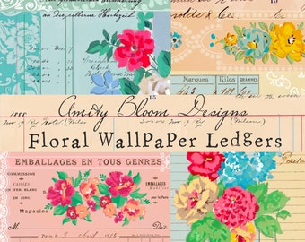 Floral Wallpaper Ledgers
