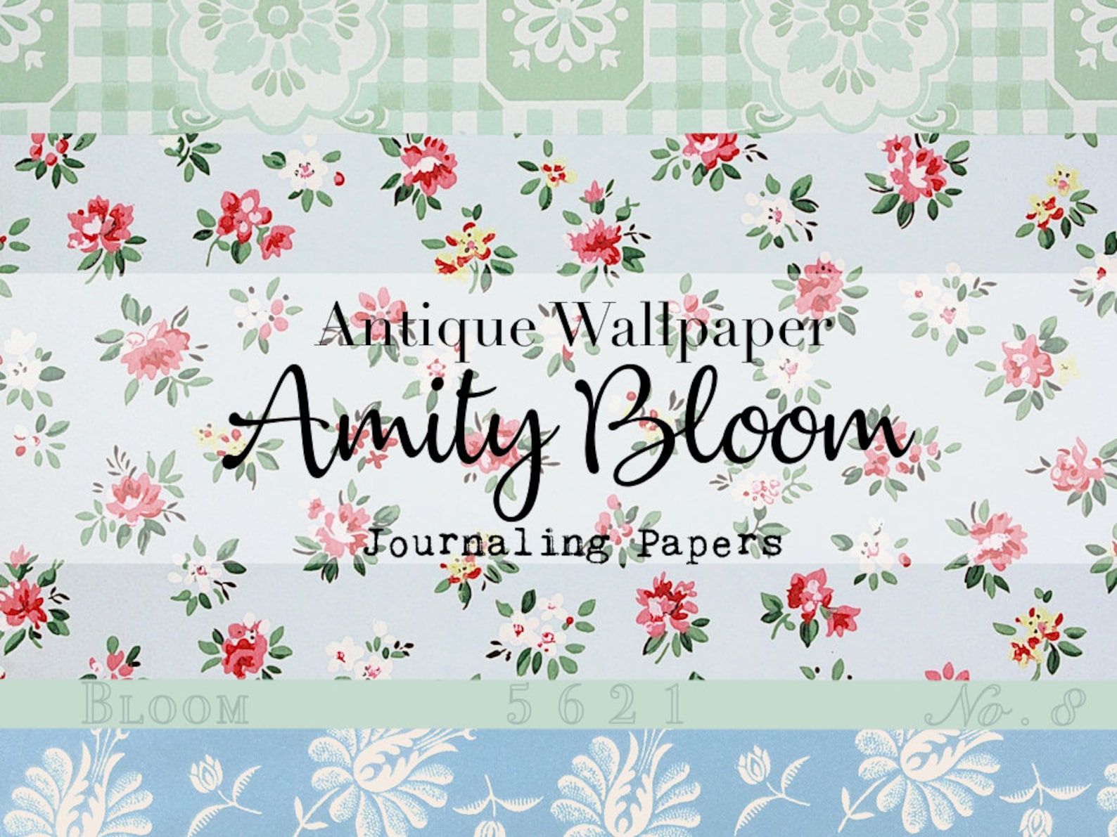 Floral Cottage Wallpaper Etsy