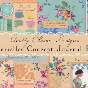 Marielles Kreatives Konzept Journal Kit | Vintage Dekoratives Papier & Ephemera Kit