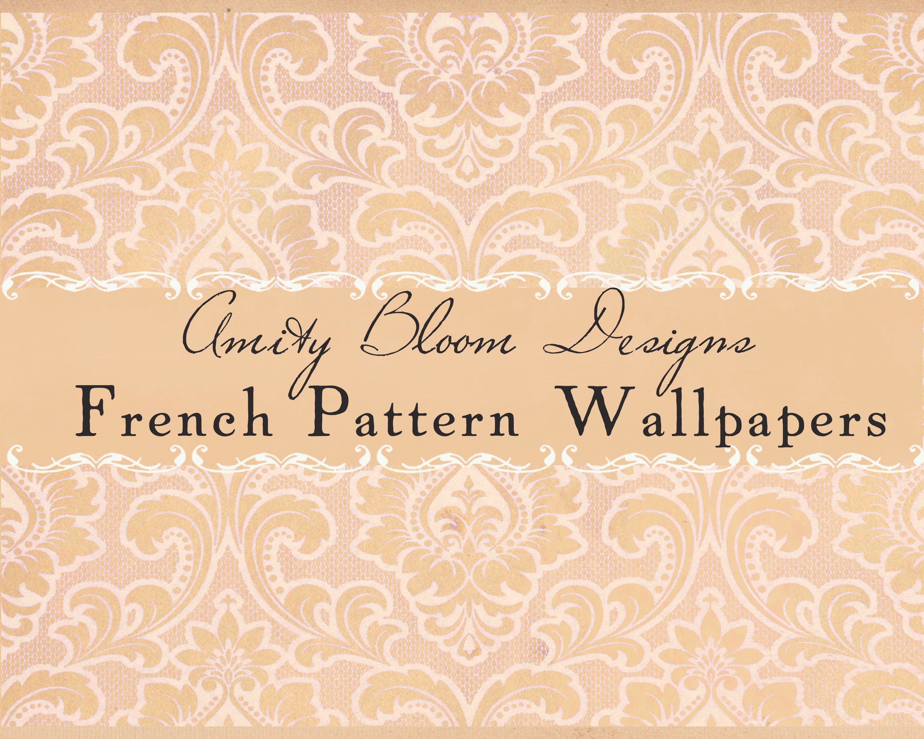 French Pattern Wallpapers Antique Decorative Wallpaper - Etsy