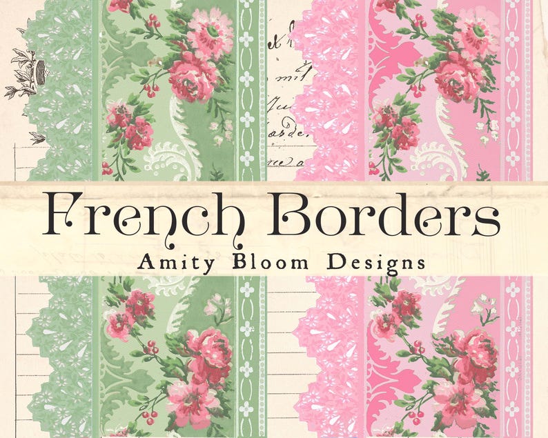 Vintage French Wallpaper Border Trims - Etsy