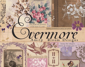 Evermore / Kit de artista de diario y papel decorativo vintage