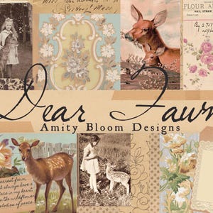 Liebes Rehkitz | Vintage Poetry Paper & Journal Artist Kit