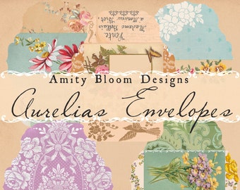 Aurelia's Collaged Envelope Kit | Antique Decorative Collaged Envelopes