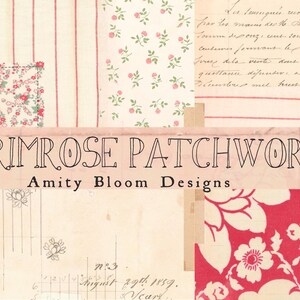 Primrose Patchwork Quilted Paper | Slow Stiched Decorative Paper Kit ...