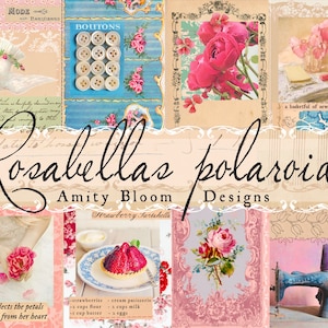 Rosabellas Polaroids & Decorated Pages | Dekoratives Ephemera | Vintage Journal Ephemera
