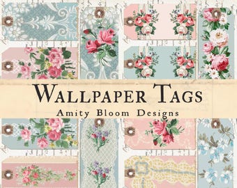 Vintage Wallpaper Tags | 45 Decorative Antique Paper Tags