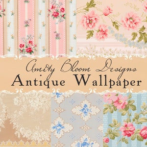 Antike Blumentapete | Vintage Dekorative Tapete