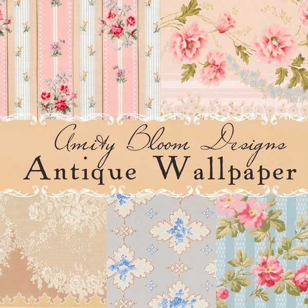 Antique Floral Wallpaper | Vintage Decorative Wallpaper