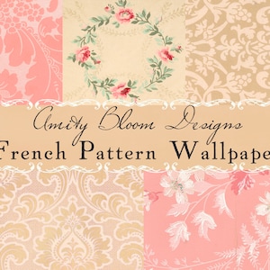 Frans patroonbehang | Antiek decoratief behang
