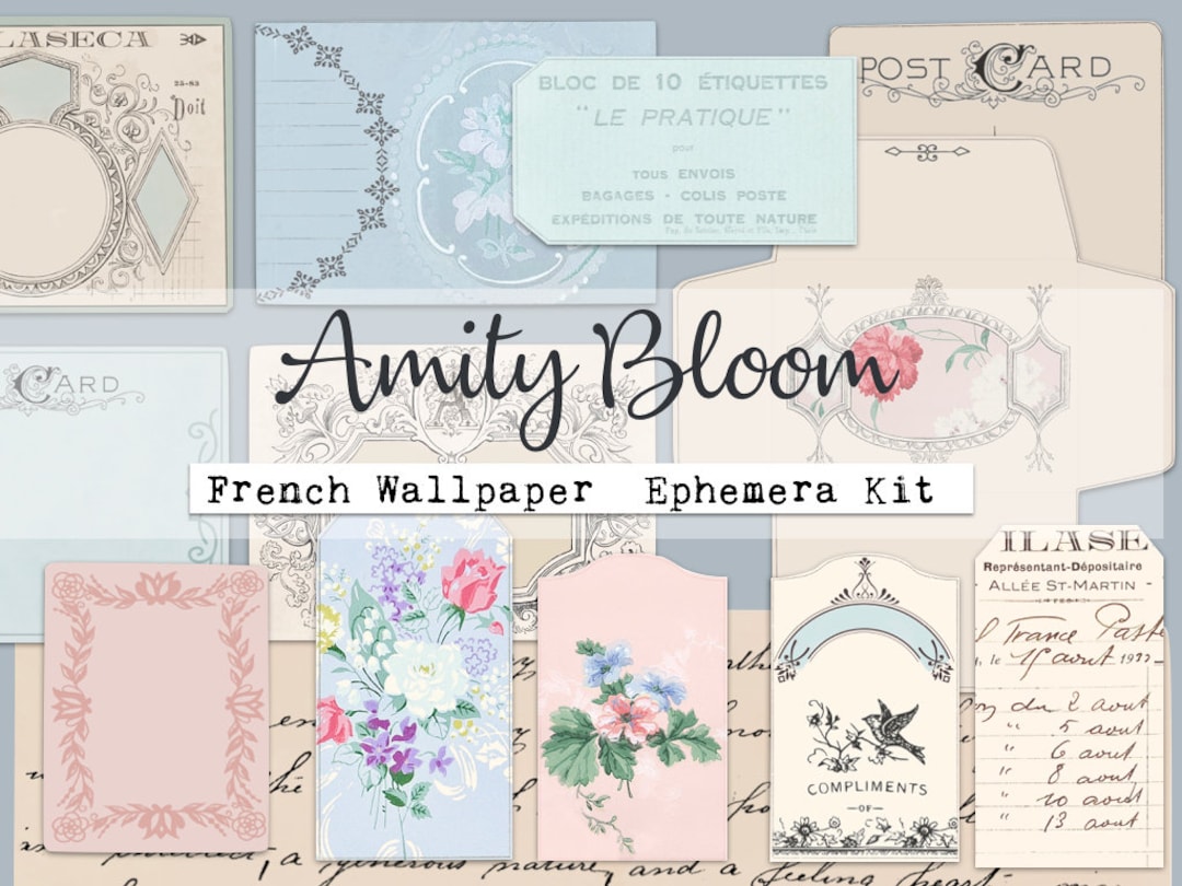 French Wallpaper Ephemera Journaling Kit - Etsy
