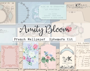 Dagboekkit voor Franse Ephemera-behang