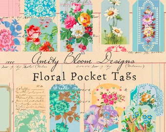 Floral Pocket Tags