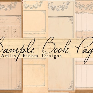 Vintage voorbeeldboekpagina's | Decoratief dagboekpapier