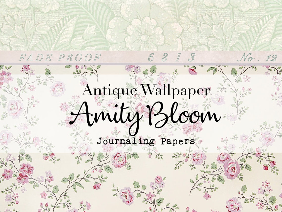 Antique Floral Wallpaper Journaling Papers Digital | Etsy