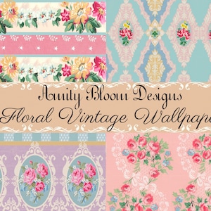 Floral Vintage Wallpaper | Antique Floral Wallpaper