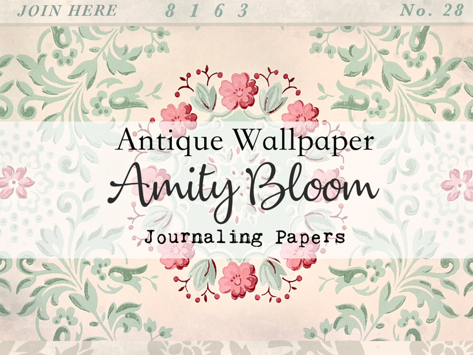 Antique Floral Wallpaper Journaling Papers Digital - Etsy
