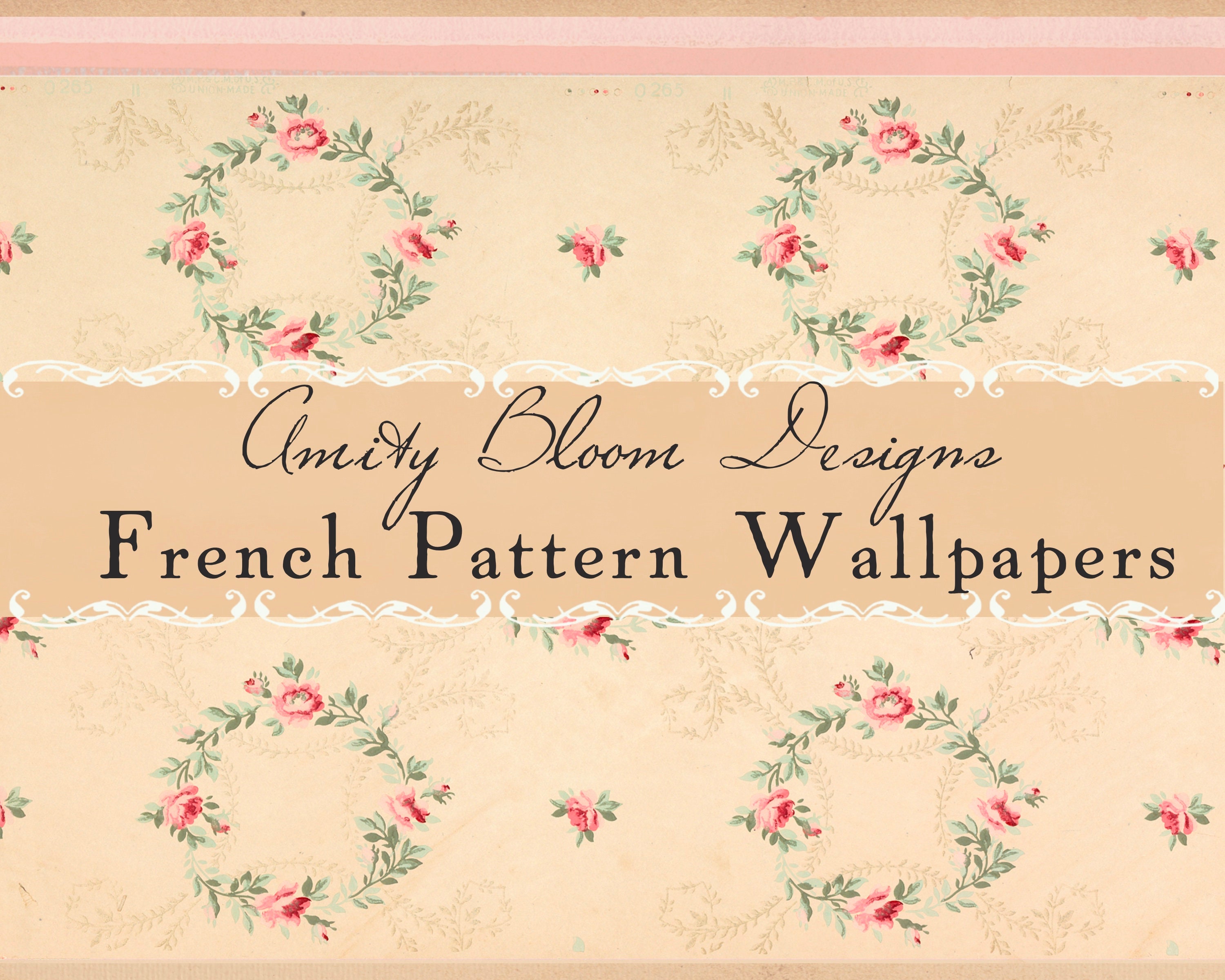 French Pattern Wallpapers | Antique Decorative Wallpaper - Etsy