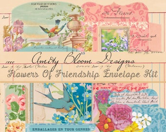 Blumen der Freundschaft Umschlag & Ephemera Kit