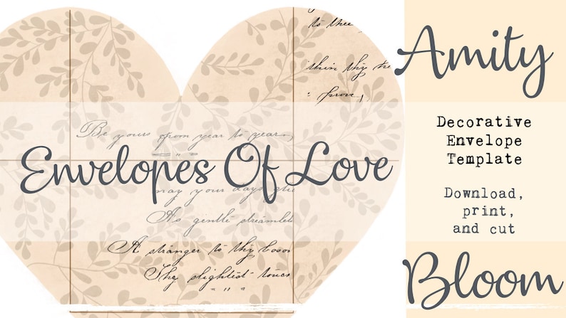 Envelopes of Love Decorative Templates - Etsy Australia