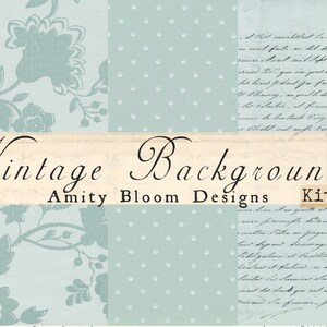 Vintage Background Paper Kit 1 | Decorative Antique Pastel Papers - Etsy