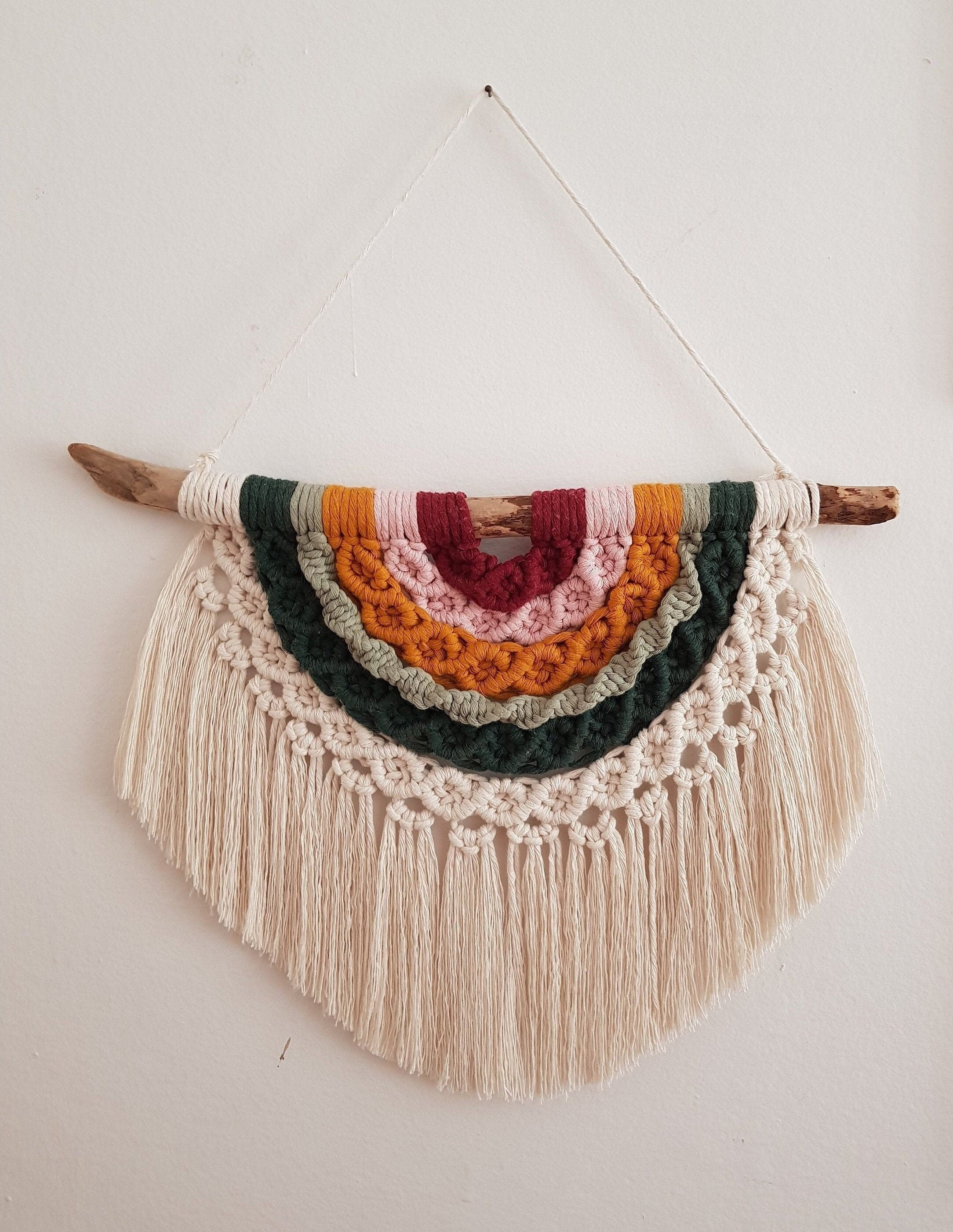 Colourful Macrame Wall Hanging Etsy UK