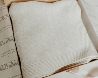 personalized cashmere baby blanket