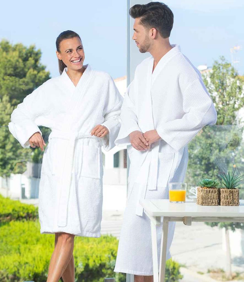 Personalised Unisex Cotton Towelling Bath Robe Etsy Australia
