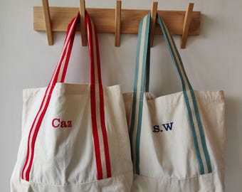 Personalisierte Bio-Baumwolle Tote Shopper Strandtasche