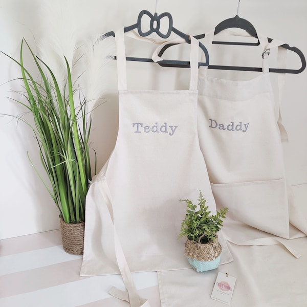 Personalised Children & Adult 100% Cotton Cooking Baking Gardening Apron