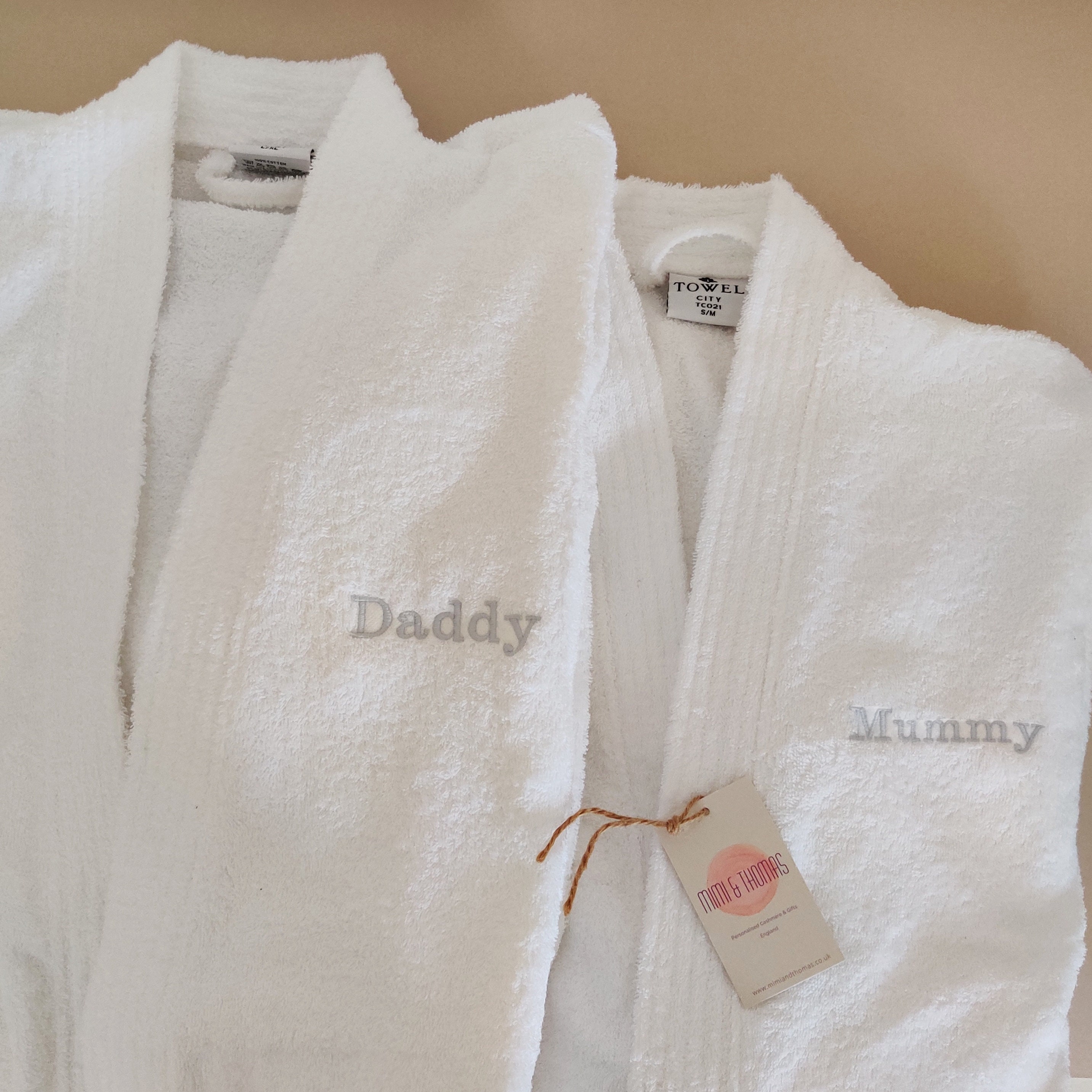 personalised toweling robe