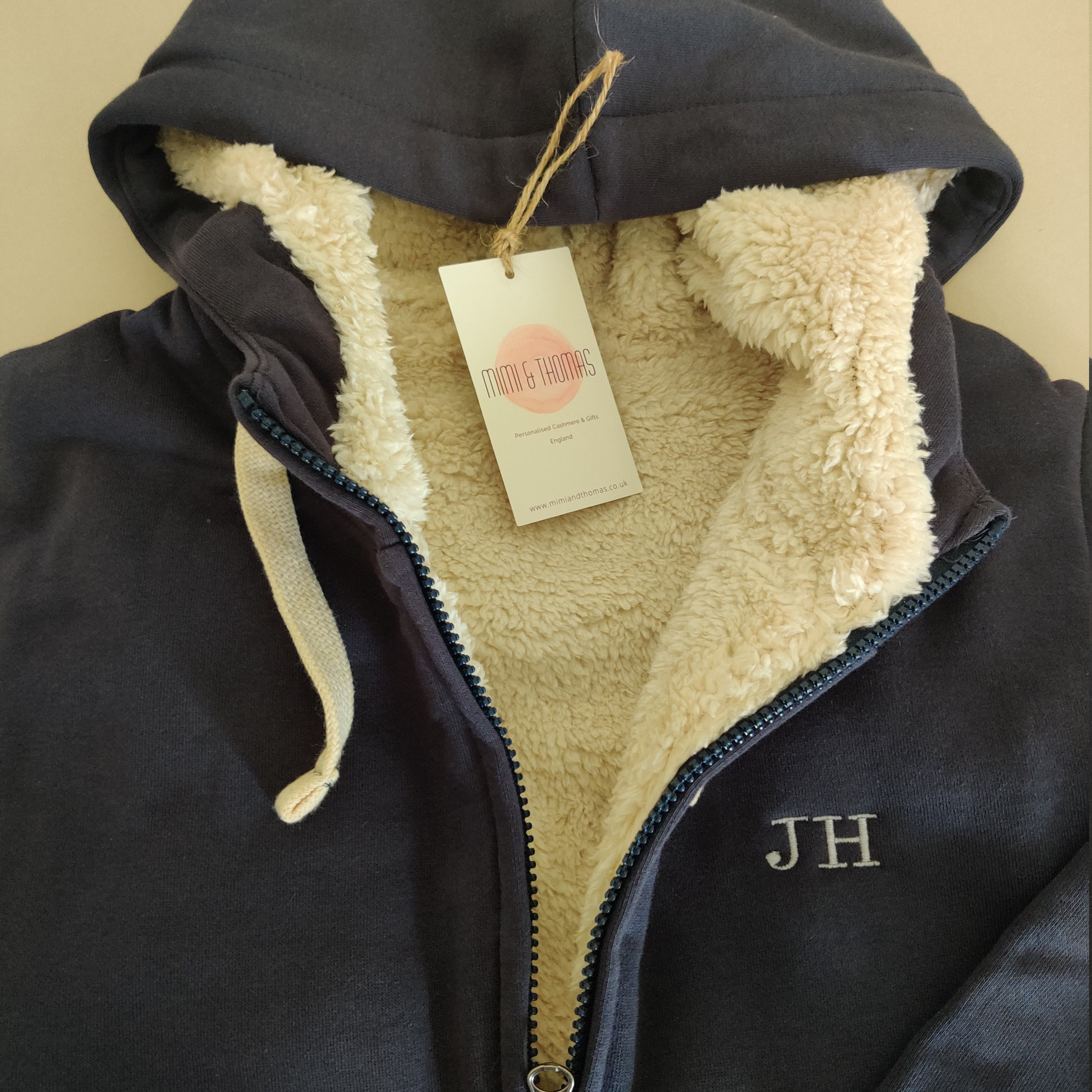 SUGARNO Men's Zip-Up Hoodie - Sherpa Lined Fleece Jacket With Pockets, Ultra Soft & Warm - View #2