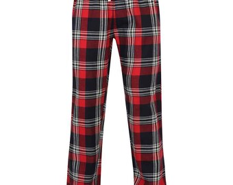 Men Cotton Flannel Tartan Check Pyjamas 