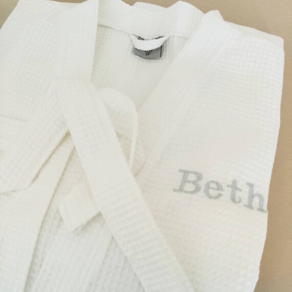 white christmas dresses Simple Waffle Bathrobe main image 1