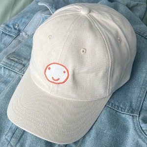 Smiley Face Dad Hat Baseball Cap- Unisex, Gifts for Him, Gifts for her, Personalized Gift, Trendy Cute Female Hat, Casual Comfy