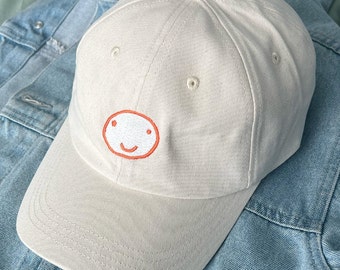 Smiley Face Dad Hat Baseball Cap- Unisex, Gifts for Him, Gifts for her, Personalized Gift, Trendy Cute Female Hat, Casual Comfy
