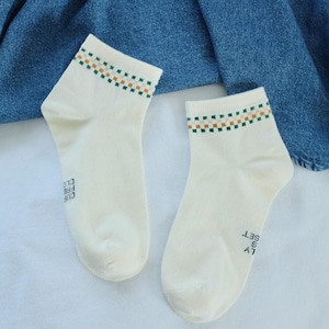 Best Seller! Cozy Cotton Fall Socks, Checkered Neutral Earth ToneSocks- Gifts for her, Gifts for him, Autumn Fashion