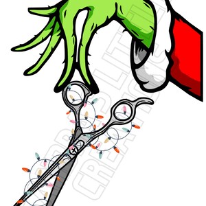 Christmas scissors clipart, Christmas scissors Sublimation