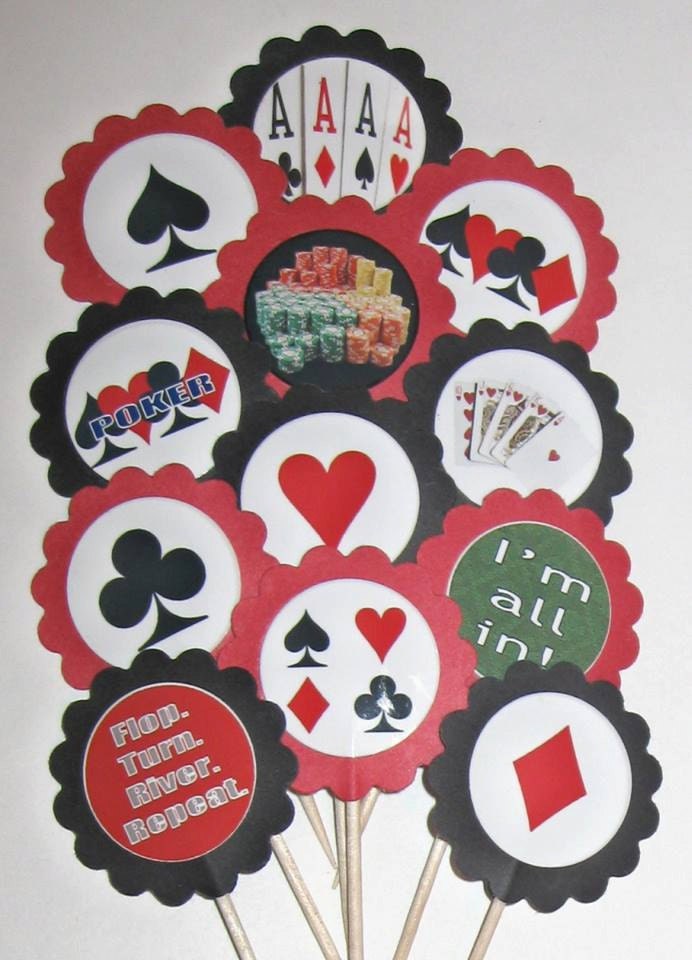 Poker/Casino Cupcake Toppers/Party Picks Item 589 | Etsy
