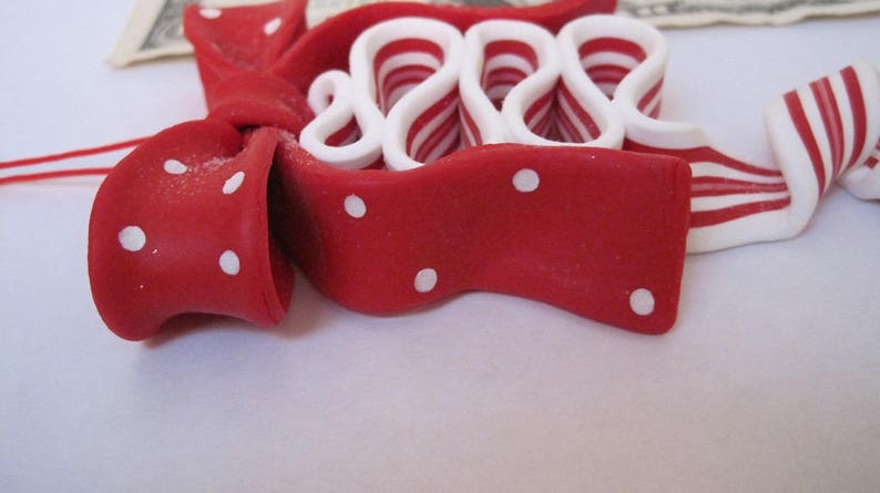 Christmas Ornament Xmas Polka dot Bow Ornament