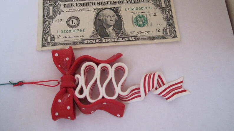 Christmas Ornament Xmas Polka dot Bow Ornament