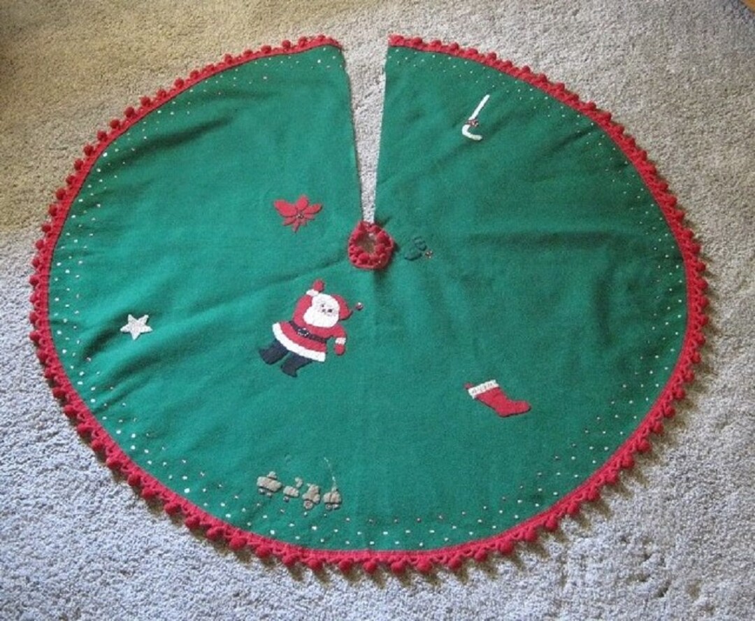 Handmade Felt Tree Skirt Christmas Tree Skirt Etsy
