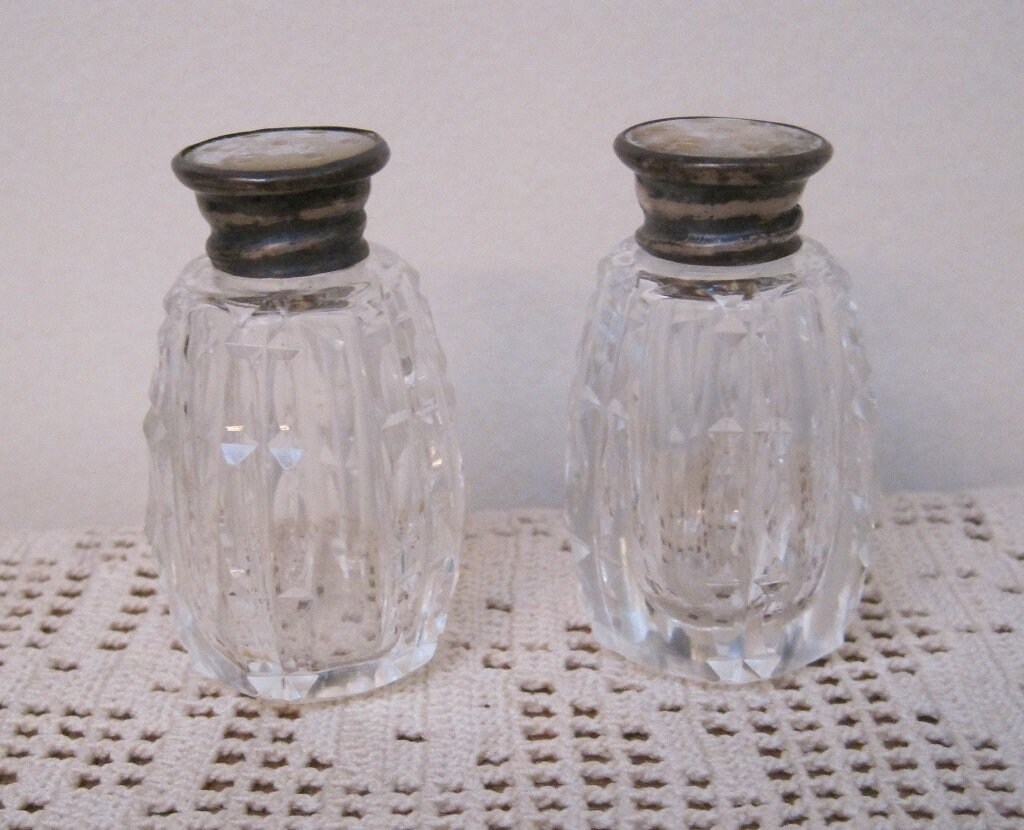 Antique Salt & Pepper set Vintage Tiny Salt and Pepper Etsy